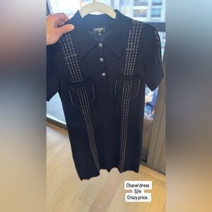 CHANEL Black Midi Dress